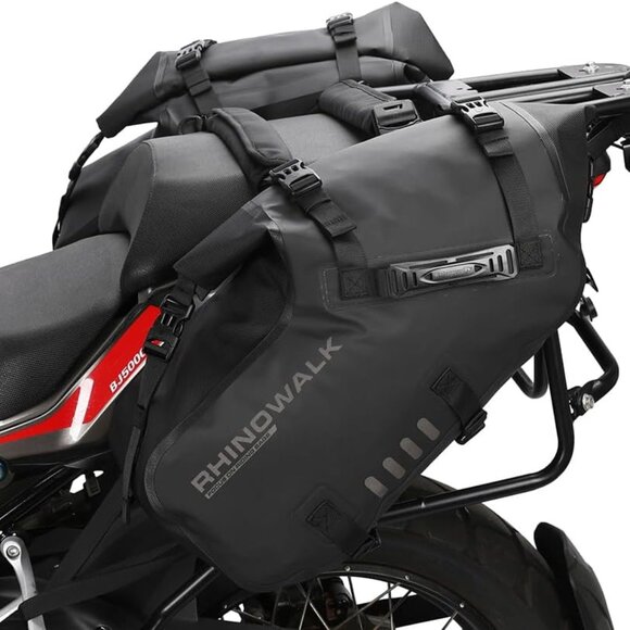 New Motorcycle Saddle Bags Waterproof Anti-Vibration Motor Side Bags Shoulder - Picture 1 of 8